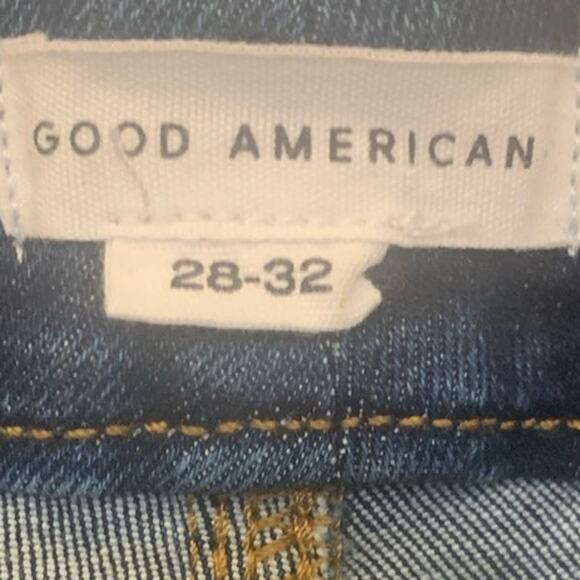 Good American Jeans 28-32 Blue Good Legs High Rise Straight Stretch Dark NWOT - Picture 3 of 10